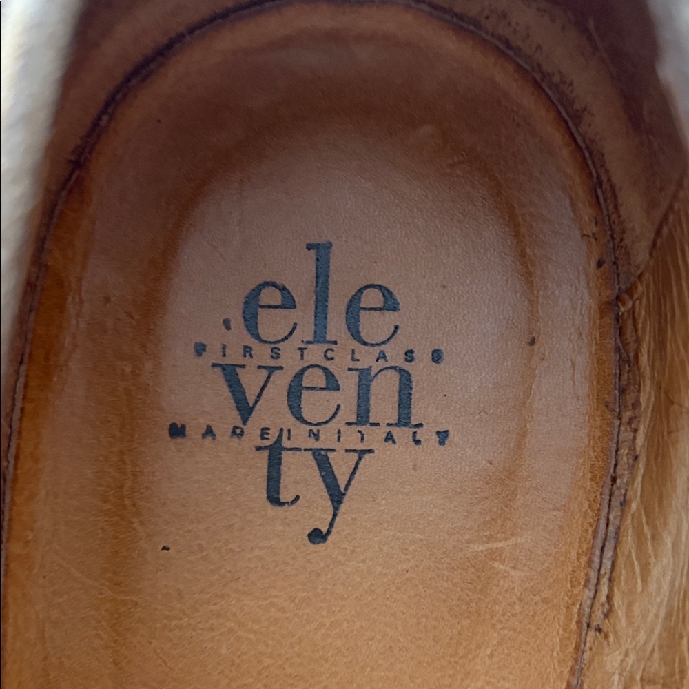 Eleventy Mens loafer Tan Leather Shoes